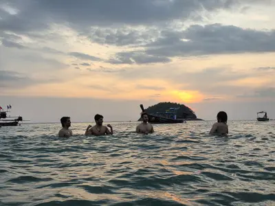 Boys at sea